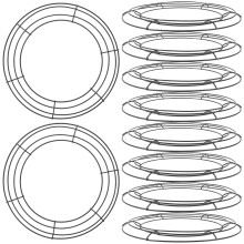10St Compacte Ronde Krans Frame Voor DIY Bloemstukken