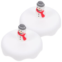 2St Decoratieve Silicium Bekerhoezen Met Sneeuwpop Wit