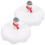 2St Decoratieve Silicium Bekerhoezen Met Sneeuwpop Wit 1