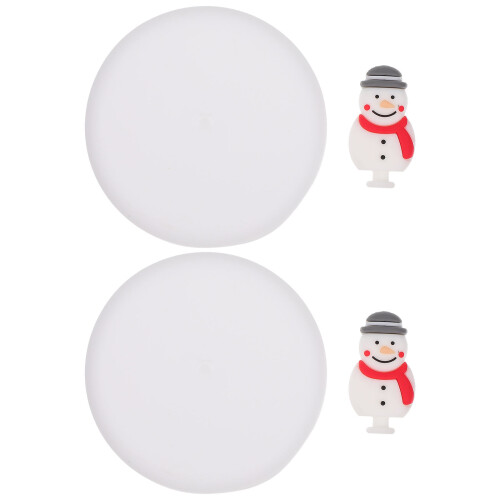 2St Cartoon Silicium Bekerdeksels Kerstversiering