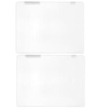 2St Transparante Bestandsdoos Met Sluitclip Voor Kantoorpapieren
