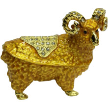 Delicate Emaille Schaap Sieraden Organisator Voor Bureaublad