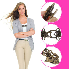 4St Donkerbruine Broches Trui, Blouse En Decoratie