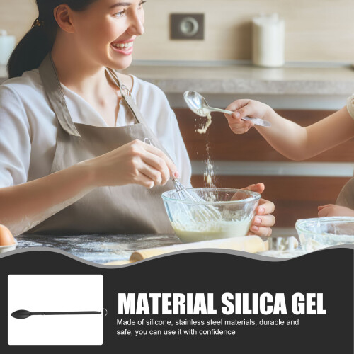 1Set Mini Spatula En Schep Set Met Ophanggat Zwart