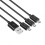 (White) Micro USB Splitter Cable Data Sync Adapter Cable Split Micro USB Connection Fast Charging Cable Data Cord 100cm Long  White 1