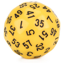 RPG terninger 60-sidet gul
