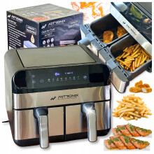 AIR FRYER 9L DOBBELT KAMMER - LCD, grill, 2400W