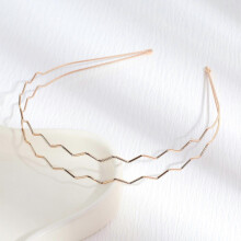 (wavy headband) Metal 2/3 Layer Headbands Row Wire Headband for Womens Wedding Hair Band Elastic Metal Hairband for Girls