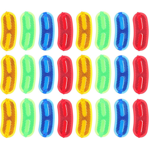 24Pcs Bicycle Spoke Reflectors Set for Mountain Bikes, Reflective Wheel Strips