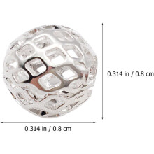 25pcs Hollow Flower Ball Pendants Metal Beads for Necklace Making Loose Beads for DIY Jewelry Crafts