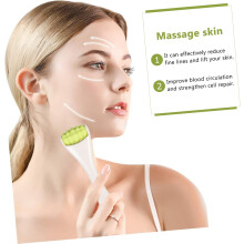 Rodillo facial portátil de 3 piezas para masaje de ojos y piel, herramienta de belleza facial para el cuidado de la piel en casa.