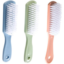 3pcs Brush for Shoes Long Handle Plastic Bristles Can Be Rewashed Practical Shoe Cleaning Brush