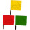 Racing Flags 3pcs Handheld Referee Flags Stainless Steel Red Yellow Green 1