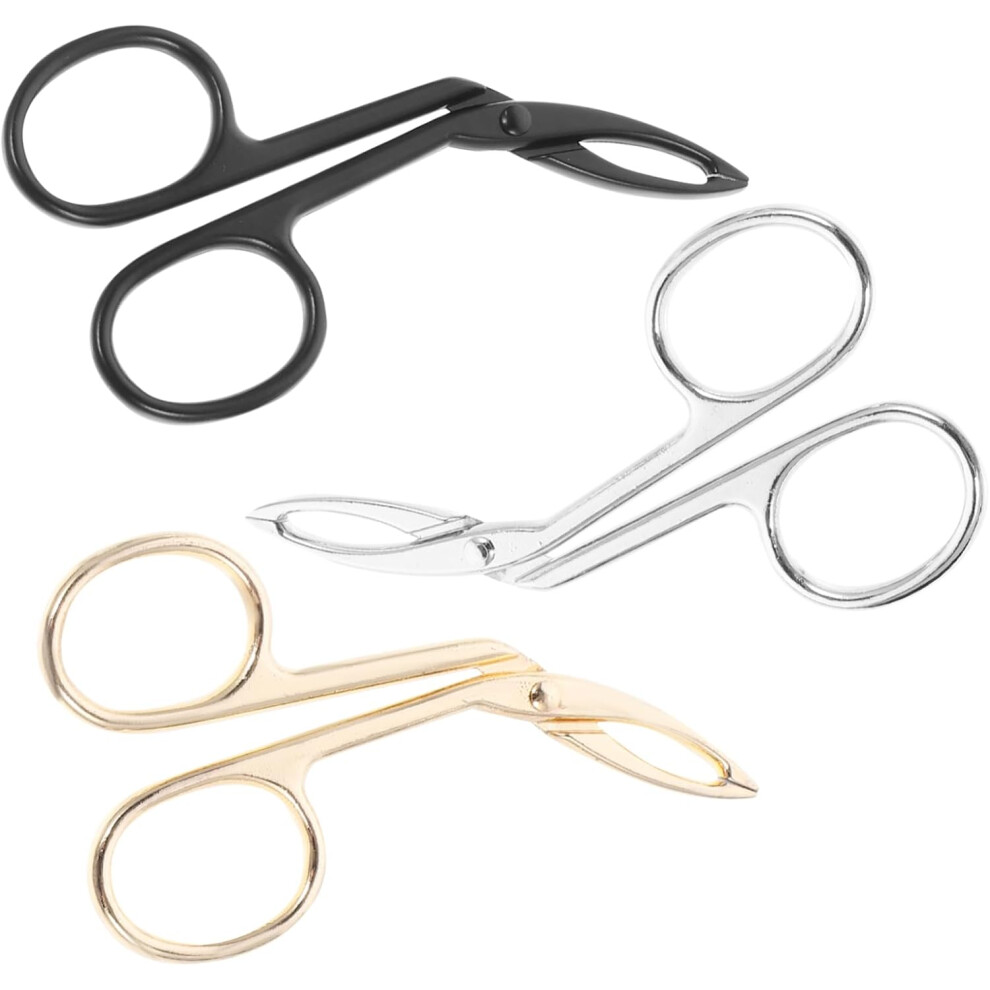 Hkhbjs 3Pcs Stainless Steel Eyebrow Clip Oblique Point Tweezer For Depilate