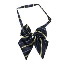 (Tibetan yellow strip) Kid Striped Tie for School Graduation Boy Neckties Bow Tie for Kid Pre-tied Ties For Boy Pre-tied Neckties Uniform Tie