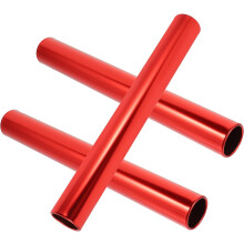 Lot de 3 relais en alliage d'aluminium de 3,8 cm pour courses de relais scolaires sur piste d'athlétisme