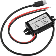 Small  12V 24V to 5V USB C Converter with Overcurrent Protections Step Downs Converter Simple to Use for Vehicle Use