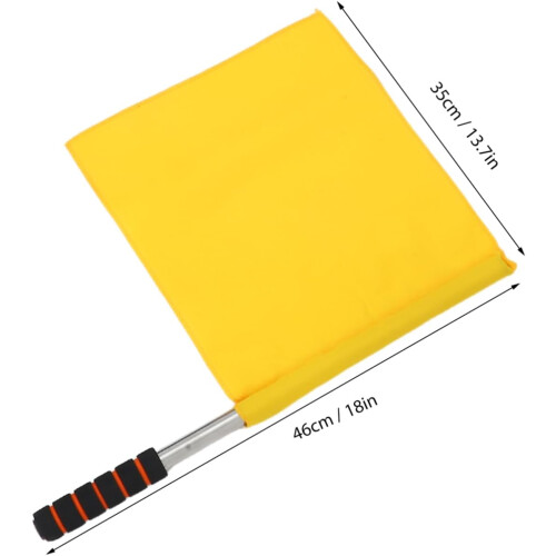 Racing Flags 3pcs Handheld Referee Flags Stainless Steel Red Yellow Green 1