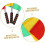 Racing Flags 3pcs Handheld Referee Flags Stainless Steel Red Yellow Green 3