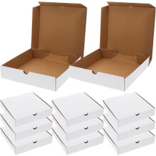 Herbruikbare pizzadozen van golfkarton, 15 cm, wit kraftpapier, 30 stuks, ovenbestendig, afhaalverpakking