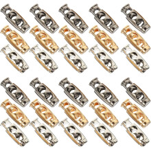30Pcs Spring Cord Locks Double Holes Metal Buckles Adjustable Drawstring Locks