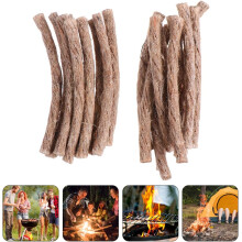Lot de 30 mèches allume-feu de camping en corde de chanvre inflammable, légères et portables, pour la randonnée et la survie.