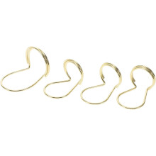 Lot de 4 médiators en métal en forme de papillon pour guitare et basse. Accessoires pour instruments de musique légers et portables.