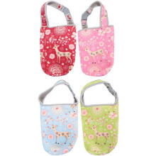 4er-Set bunte Neopren-Flaschenhüllen mit Hirschmotiv, dekorative Kaffeebecherhalter