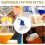 Rubinetto di ricambio per dispenser d'acqua, 4 pezzi in plastica riutilizzabile per refrigeratore. 8