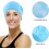 3 stk. store elastiske vanntette badehetter for voksne, myke PU-materiale badehetter til basseng 3