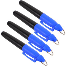 Golfballmerkingssett 4 stk. permanente tusjer med trekantet nøkkelringklips svarte og blå sportskulepenner