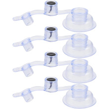 4 Stück aufblasbare Luftpumpen-Adapterdüsen 46 mm Doppel-Sicherheitsventil auslaufsicher Ersatz