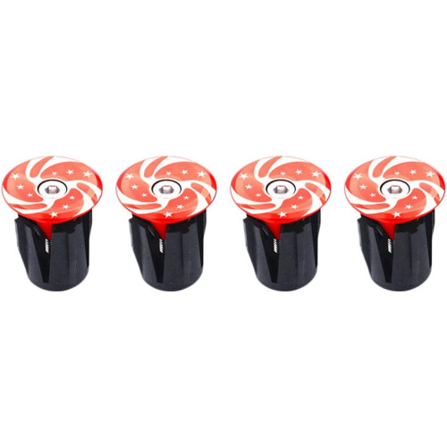 4 embouts de guidon rouges en alliage d'aluminium pour VTT