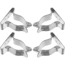 4 abrazaderas de resorte de acero inoxidable para ganchos de barco, clips grandes para guardar remos y cañas de pescar.