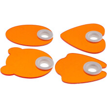 4 plaques de protection oculaire incurvées orange pour lampe à ongles en acrylique remplaçables