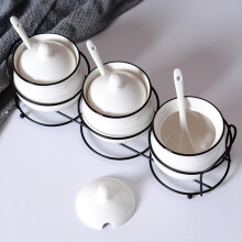 Pot à épices en céramique pour la cuisine, grande capacité, facile à nettoyer, couleurs assorties