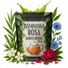 Grøn te Jasmin Rose 50 g med jasmin, rose og kornblomst