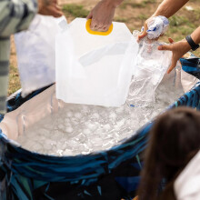 Faltbare Wasserbeutel, 3 Stück, 5 Liter, tragbare, auslaufsichere Aufbewahrungsbehälter
