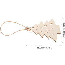 30 Stück unbemalte, blanke Weihnachtsbaum-Holzscheiben aus Holzspänen
