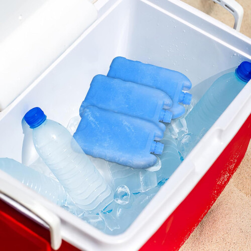 Blocs de glace réutilisables pour glacière, 4 blocs de glace PE de taille moyenne, sachets de congélation 2