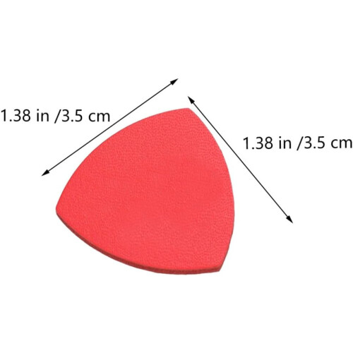 3pcs Leather Guitar Picks Ukulele Picks Shape Craftsmanship Comfortable Playing Paper Box 1