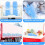Blocs de glace réutilisables pour glacière, 4 blocs de glace PE de taille moyenne, sachets de congélation 7