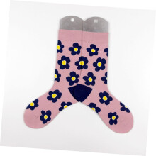 Paar Baumwollsocken, mittelhoch, mit Blumenmuster, für Damen und Mädchen, atmungsaktives Material