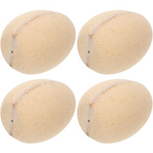4 huevos pequeños de madera sin pintar para manualidades, huevos de gallina falsos para bricolaje