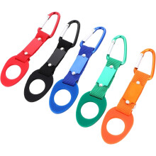 Aufhängeclips für Outdoor-Sport-Wasserflaschen, 5 Stück, Silikonclips, elastische Ringe