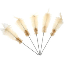 Boiling Flask Brush Cleaner Brush Beige Bristles 5pcs Nylon Practical Laboratory Tube Cleaning Tool