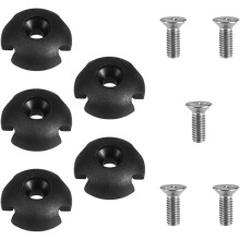 10 viti nere per fibbia di trazione della corda elastica del kayak, ricambi per anello di coperta in plastica per kayak