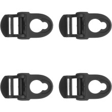 Kit di riparazione con 4 clip di ricambio in plastica per sedile kayak e fibbia.