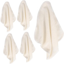 5pcs Bamboo Fiber Face Cleaning Cloths 20x20cm Washable Reusable Absorbent Exfoliating Towels