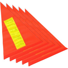 Lot de 5 drapeaux de sécurité pour vélo en PVC réfléchissant, 21,5 x 28,5 cm